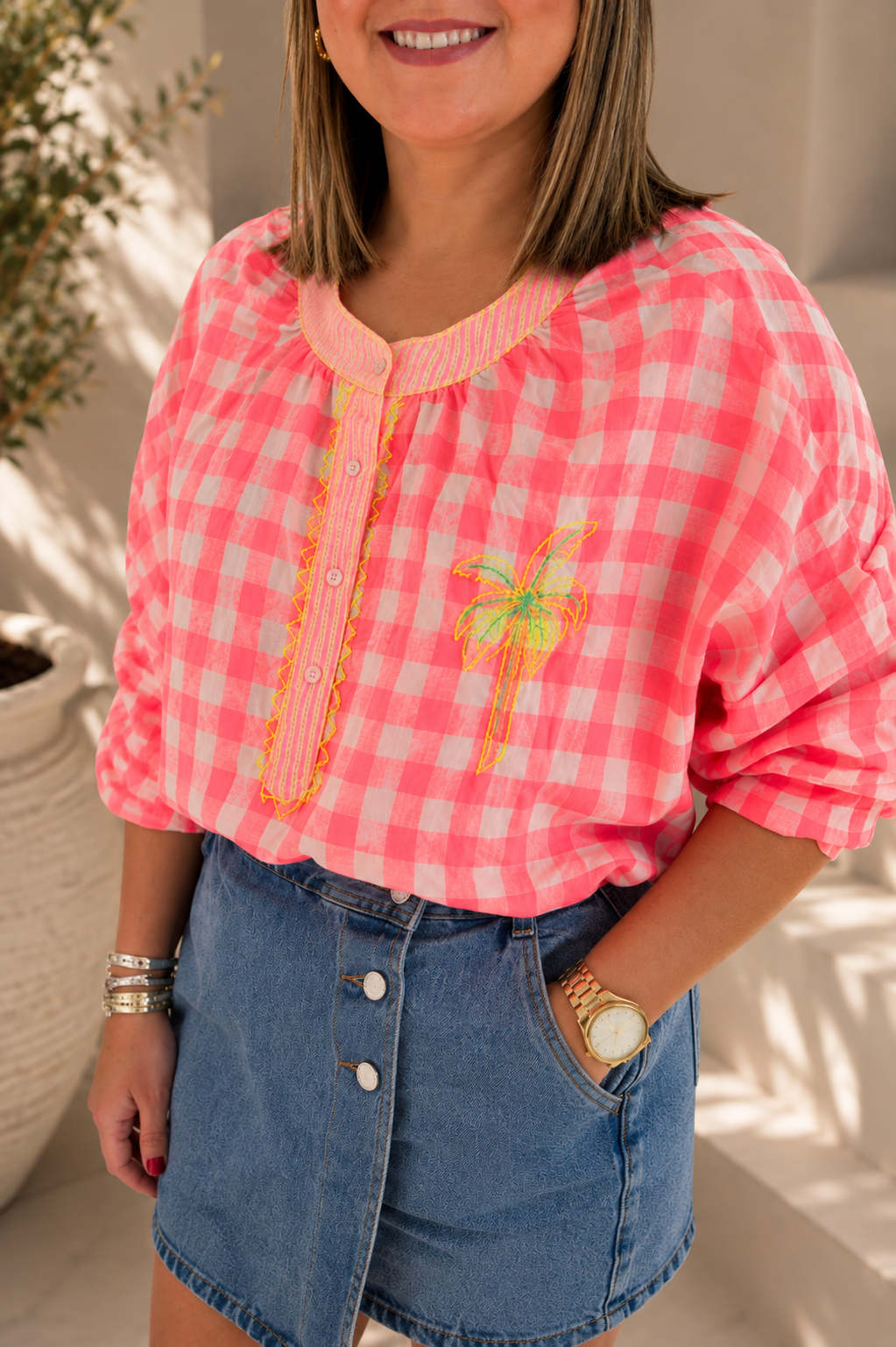 Palm Glow Blouse